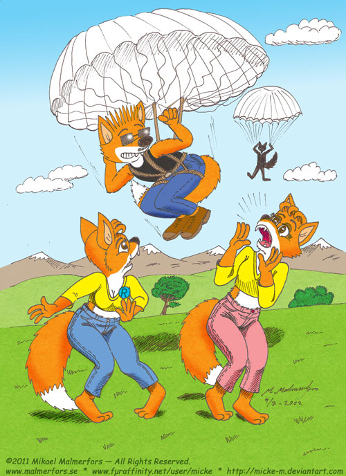 Pic 91 - How to use a parachute to annoy your cousins!
